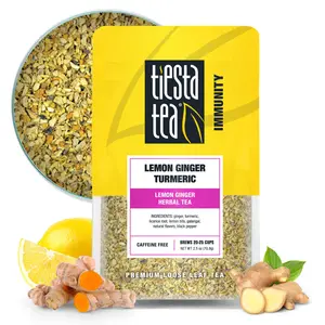 Lemon Ginger Turmeric Herbal Tea, Caffeine Free Loose Leaf Tea | Tiesta Tea